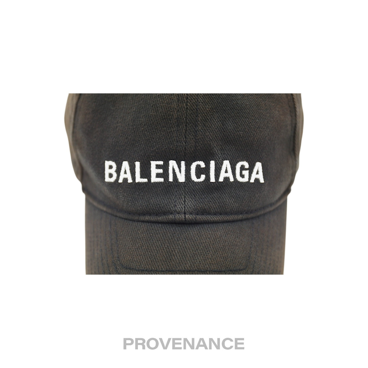 🔴  Balenciaga Embroidered Logo Cap - Archetype Washed Black