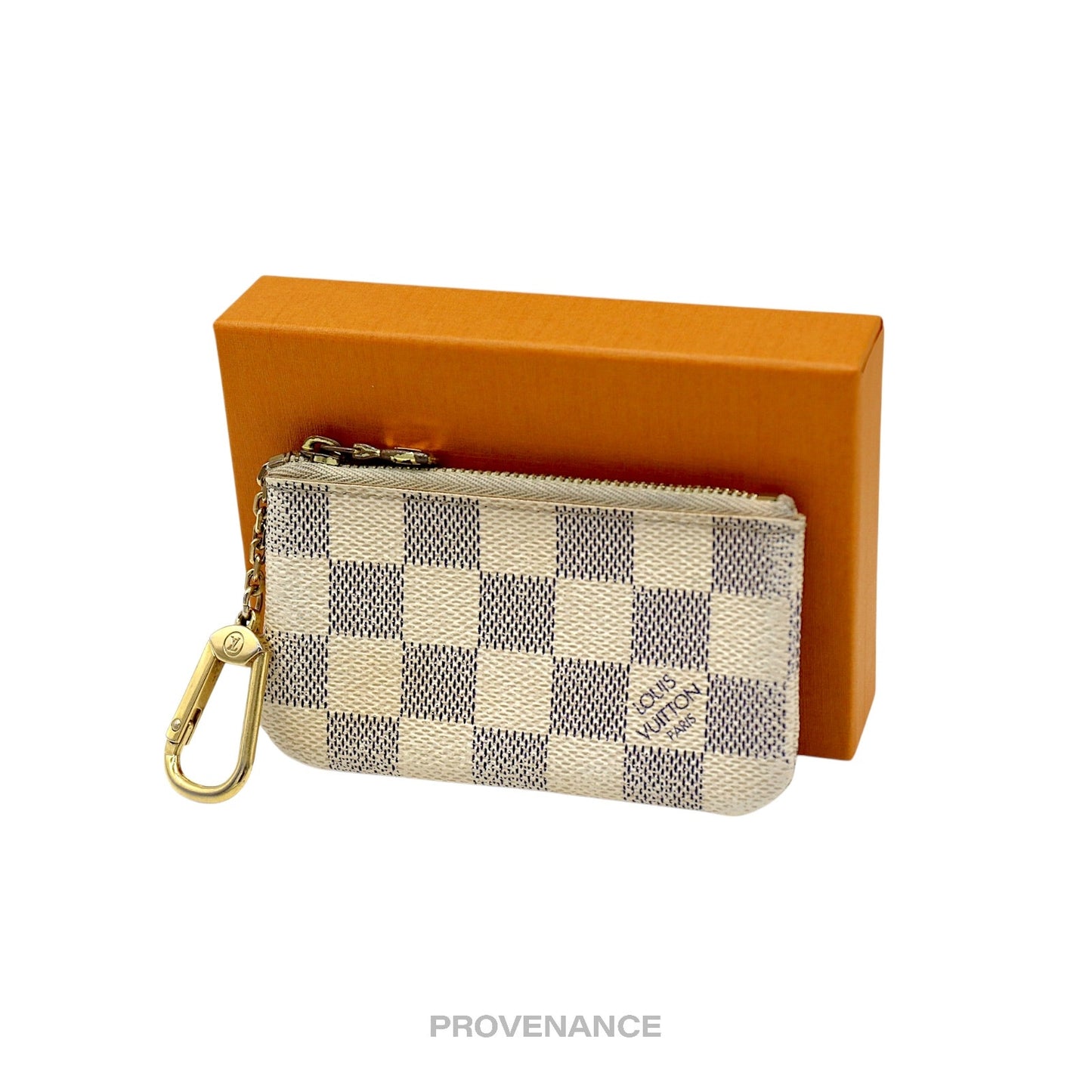 🔴 Louis Vuitton Key Pouch Cles - Damier Azur