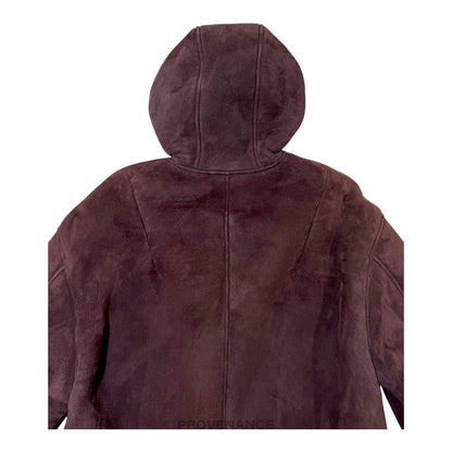 🔴 YEEZY SEASON 5 Parka Hoodie - Oxblood Shearling S