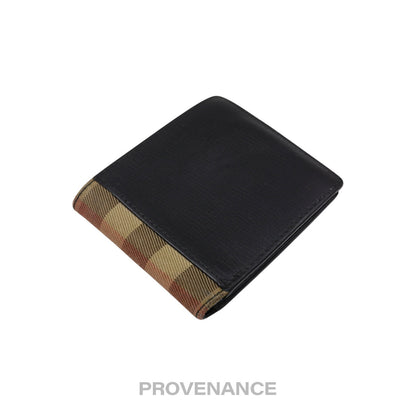 🔴 Burberry Bifold Wallet - Nova Check Navy Leather