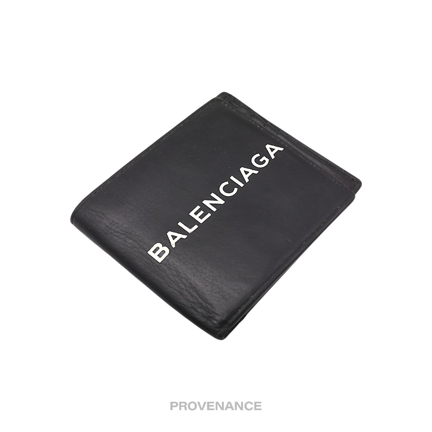 🔴 Balenciaga 8CC Logo Bifold Wallet - Black