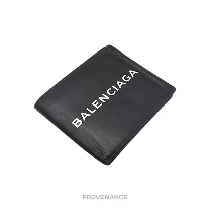 🔴 Balenciaga 8CC Logo Bifold Wallet - Black