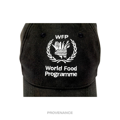 🔴 Balenciaga WFP Embroidered Logo Cap - Black White