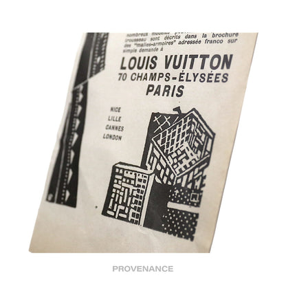 🔴 Louis Vuitton Antique Vintage Newsprint Ad - Wardrobe