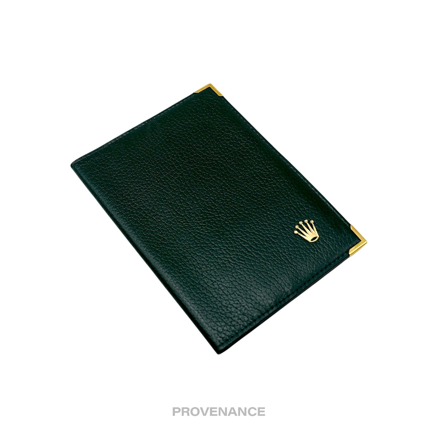 🔴 Rolex Crown Passport Wallet - Forest Green Leather