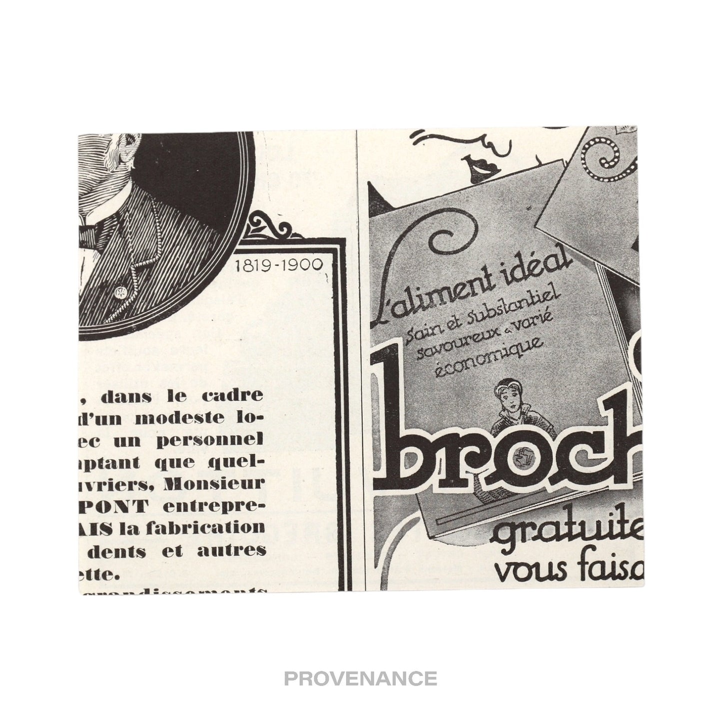 🔴 Louis Vuitton Antique Vintage Newsprint Ad - BAGS