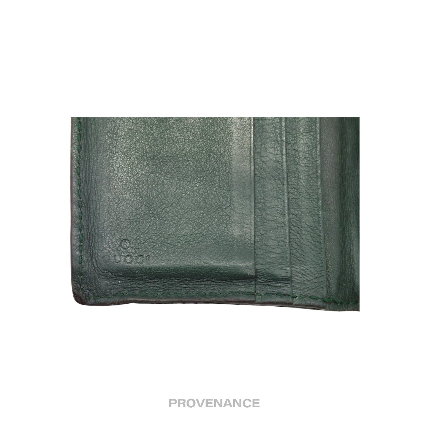 🔴 Gucci Pocket Organizer ID Wallet - Green MicroGuccissima