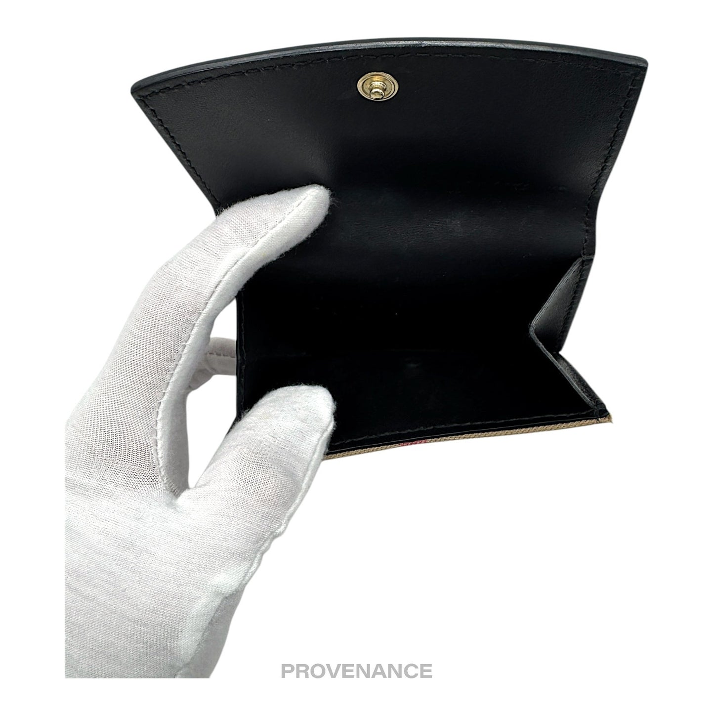 🔴 Burberry 8CC Trifold Wallet - Haymarket Check Chocolate