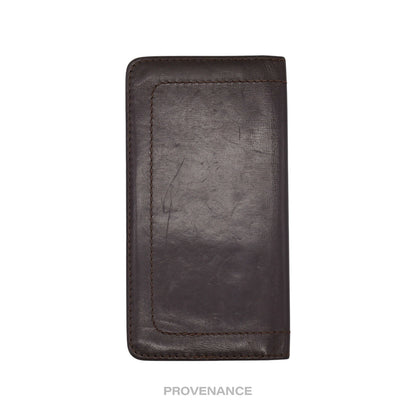 🔴 Louis Vuitton Long Wallet - Utah Brown Leather