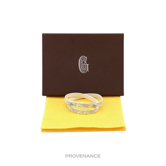 🔴 Goyard Double Wrap Bracelet - White Goyardine