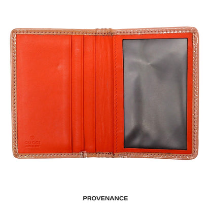 🔴 Gucci GG Supreme Bow Pocket Organizer Wallet - Hot Orange