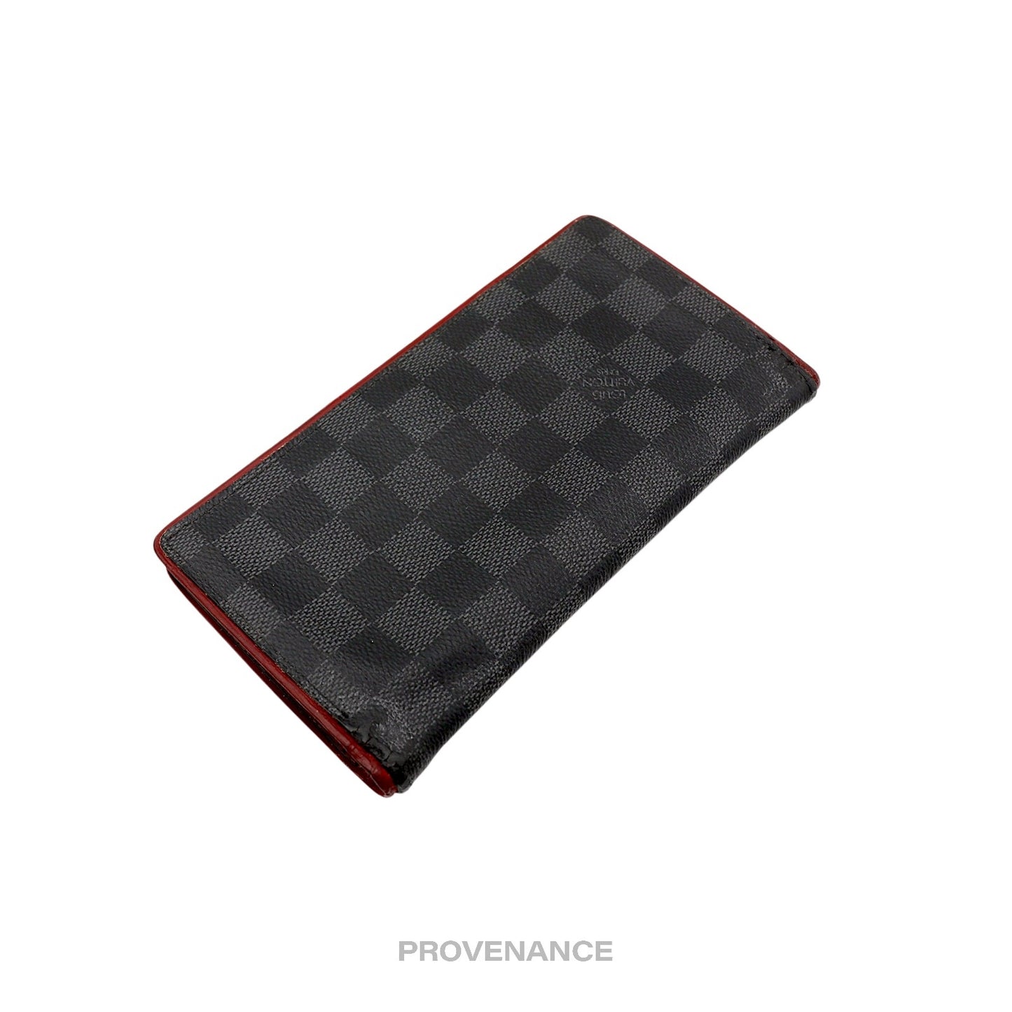 🔴 Louis Vuitton Brazza Long Wallet - Damier Graphite Red