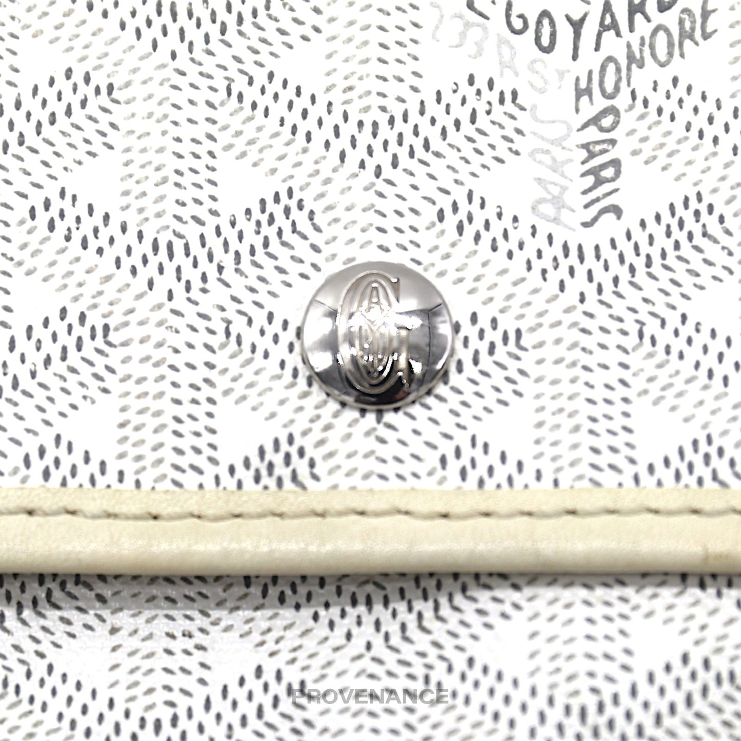 🔴 Goyard St. Louis Pouch Wallet - White Goyardine