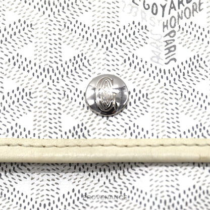 🔴 Goyard St. Louis Pouch Wallet - White Goyardine