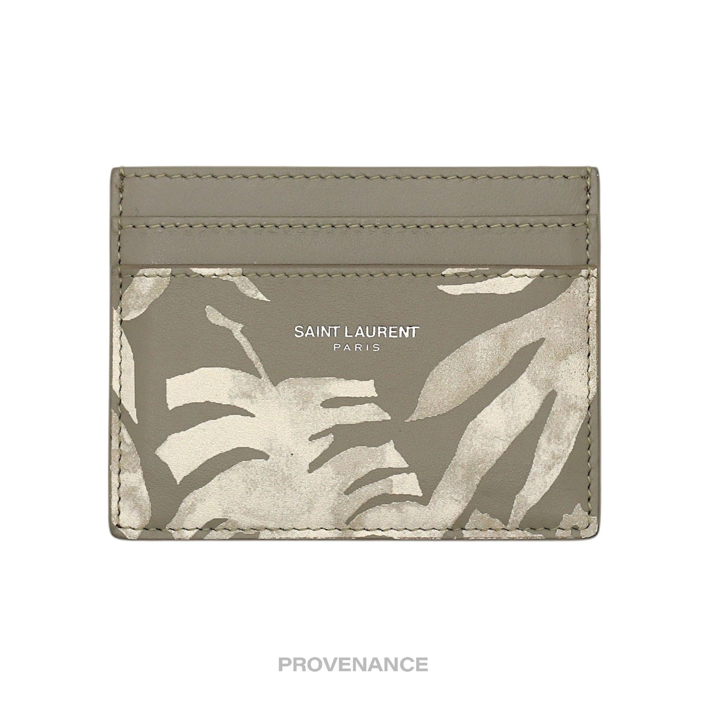 🔴 Saint Laurent Paris SLP Cardholder Wallet - Palms Stripe