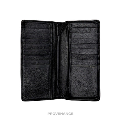 🔴 Gucci GG Marmont Long Wallet - Black Leather