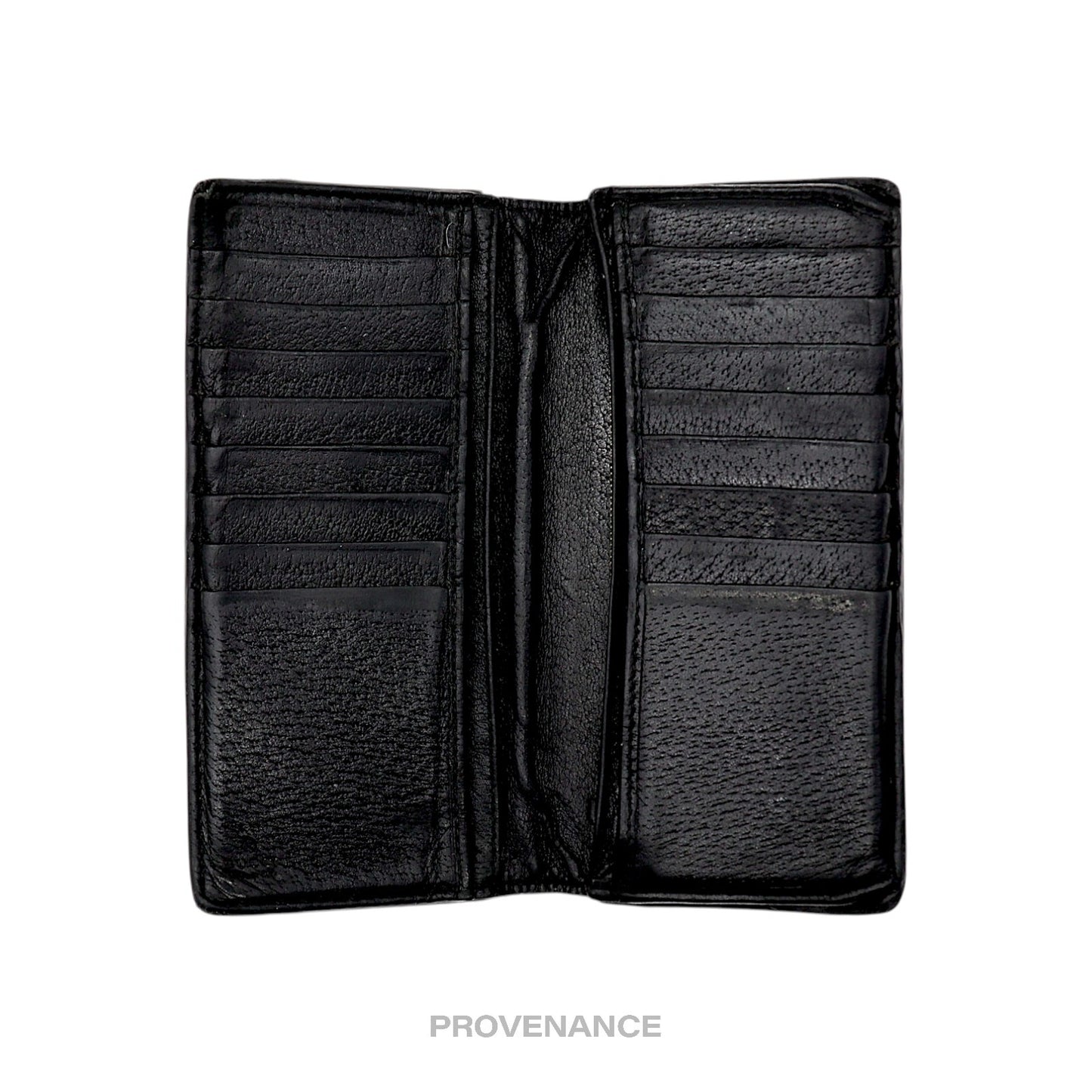 🔴 Gucci GG Marmont Long Wallet - Black Leather
