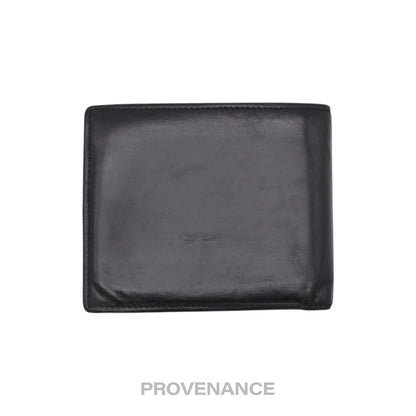 🔴 Saint Laurent Paris SLP Logo Bifold Wallet - Black