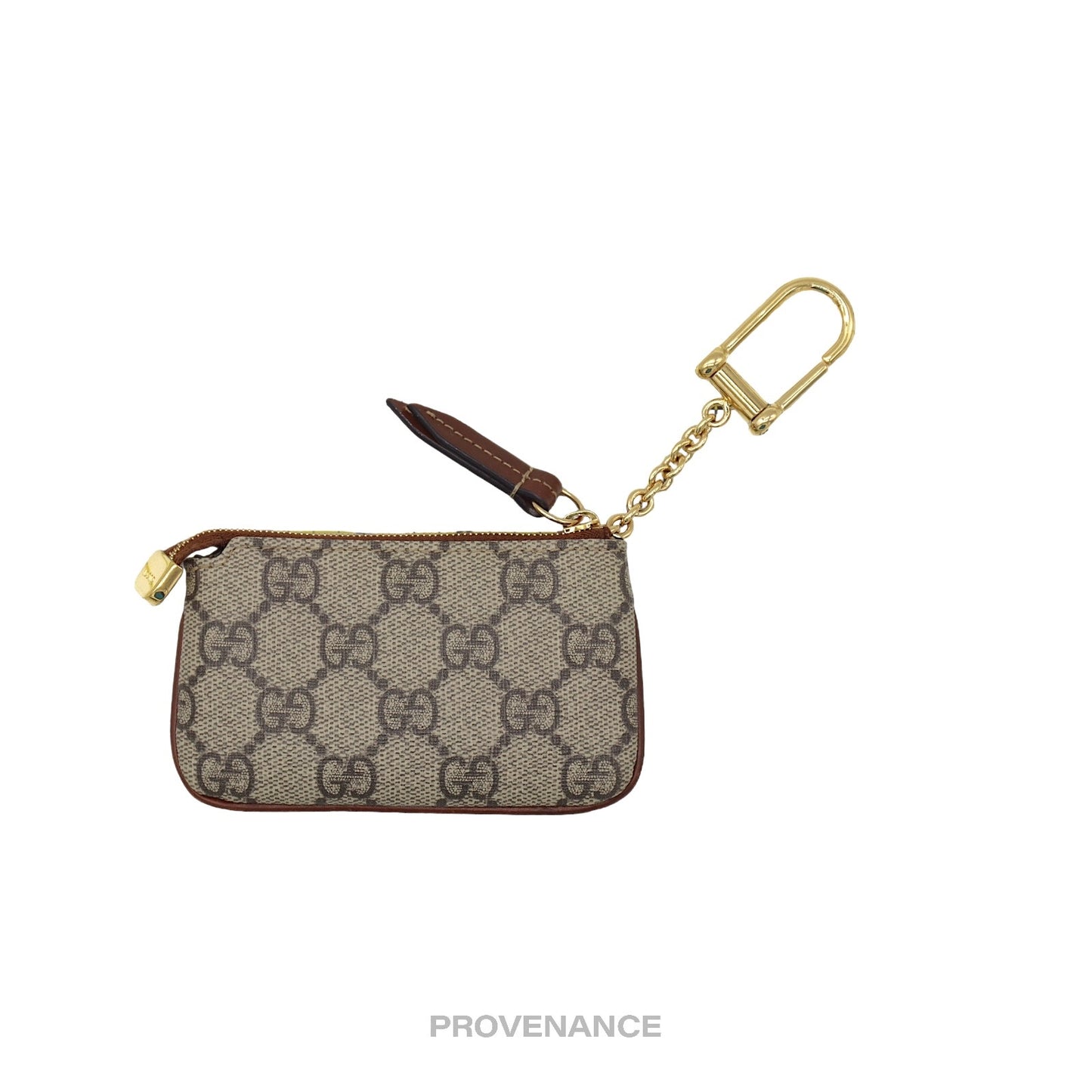 🔴 Gucci Key Pouch Cles - GG Supreme Brown