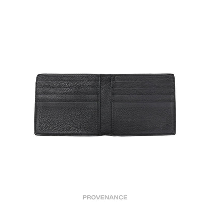 🔴 Gucci Vintage Logo Bifold Wallet - Black Leather