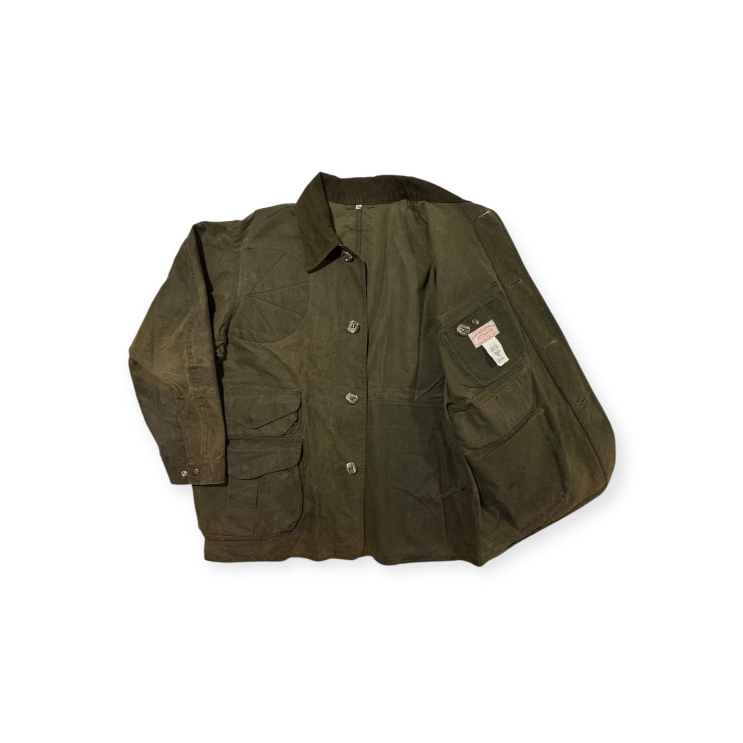 🔴 Filson Oil Tin Cloth Hunting Jacket 462 USA Vintage XL 46