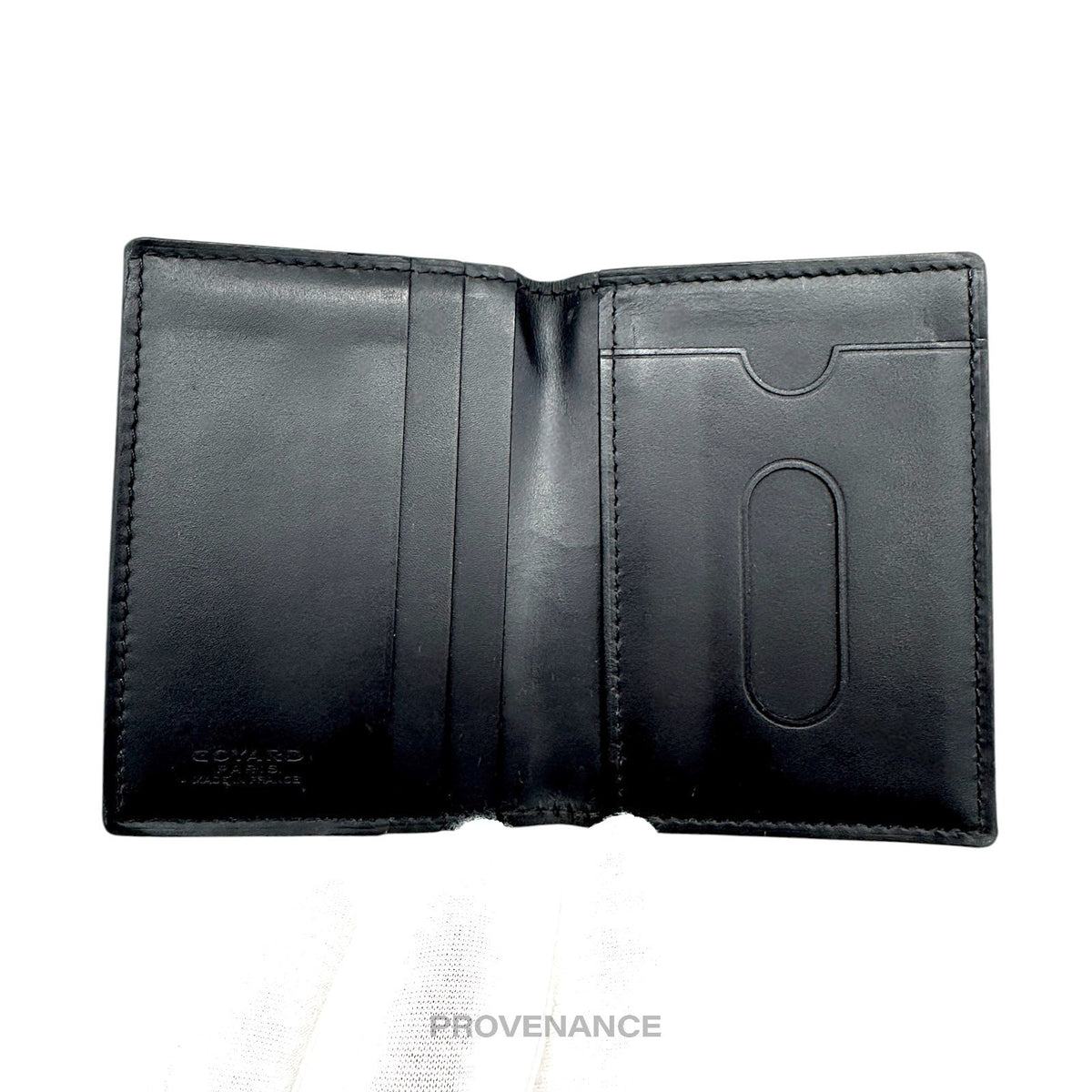 🔴 Goyard Saint-Marc Card Holder Wallet - Black Goyardine