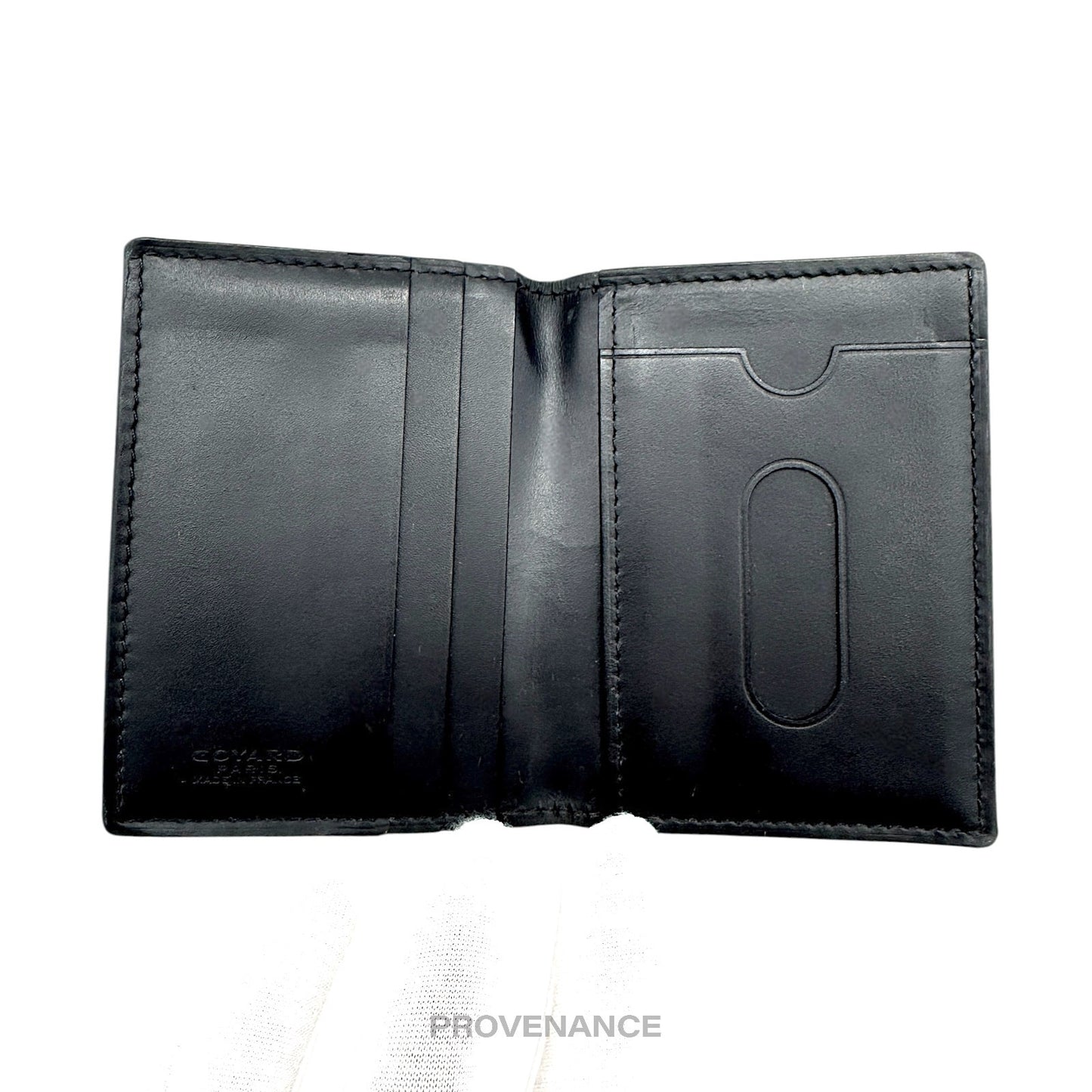 🔴 Goyard Saint-Marc Card Holder Wallet - Black Goyardine