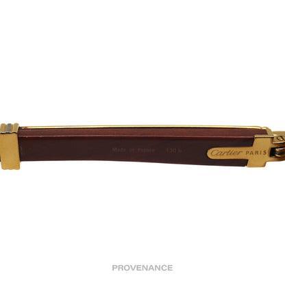 🔴 Cartier Bagatelle Wood Sunglasses- Brown