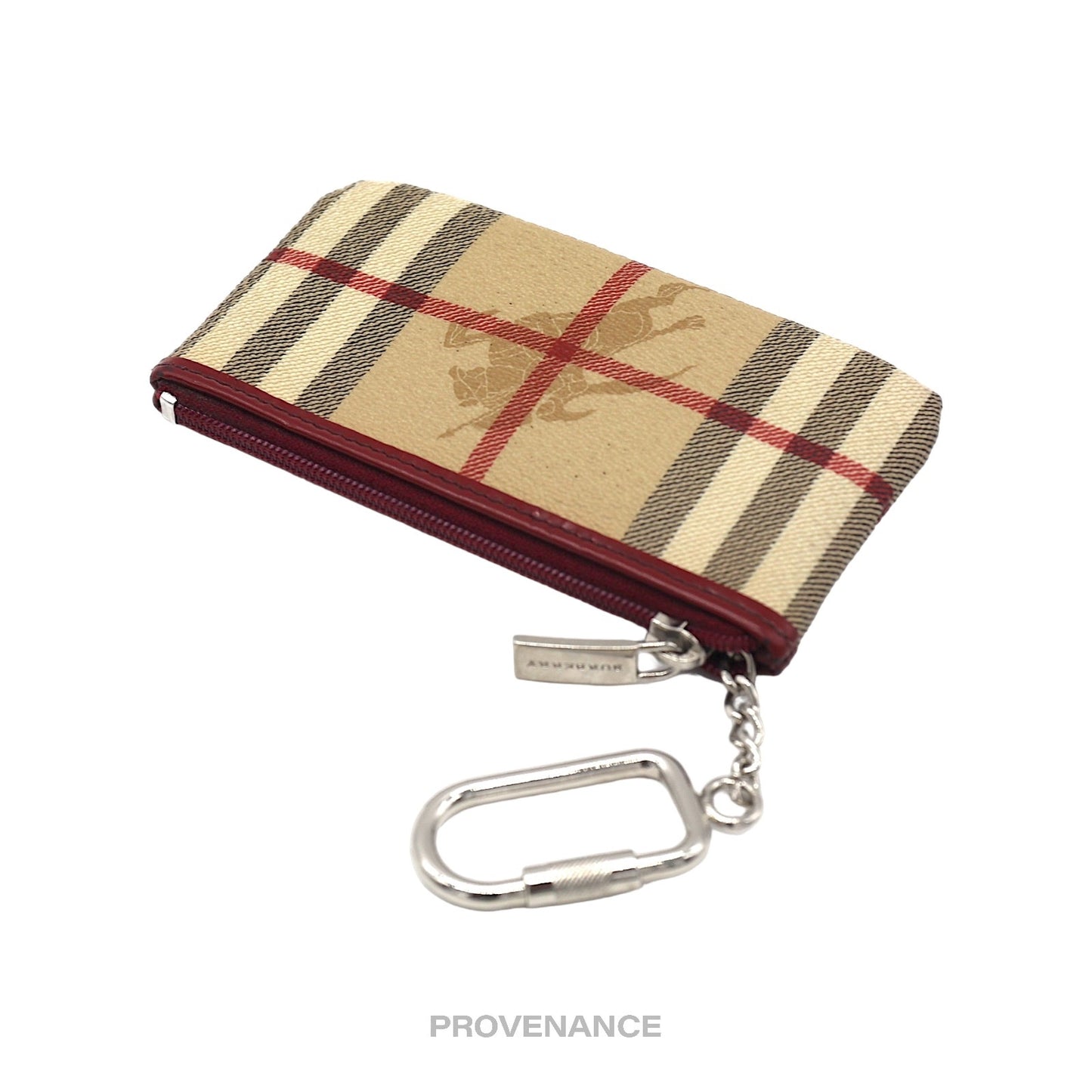 🔴 Burberry Key Pouch Cles - Haymarket Check Red