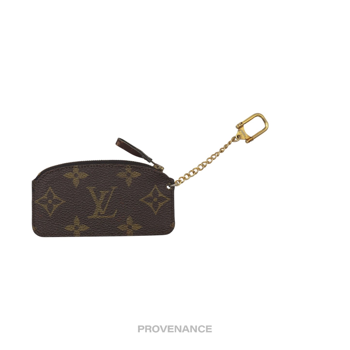 🔴 Louis Vuitton Ellipse Key Pouch Cles - Monogram Dark