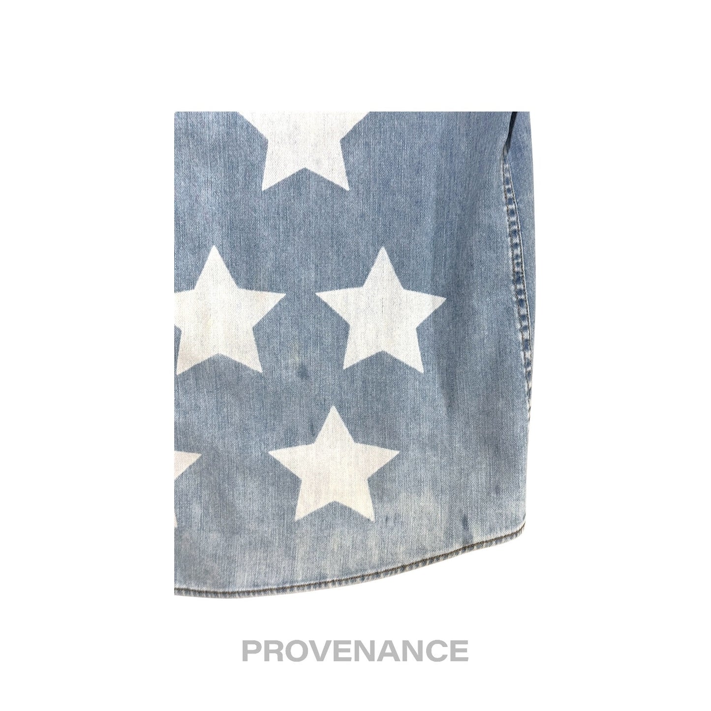 🔴 Saint Laurent Paris SLP Western Denim Shirt - Stars S