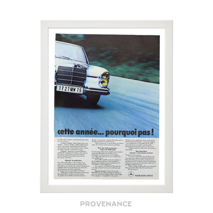 🔴 Mercedes-Benz Antique Vintage Newsprint Ad - French Road