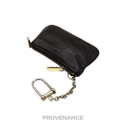 🔴 Gucci Key Pouch Cles - Chocolate Guccissima Leather
