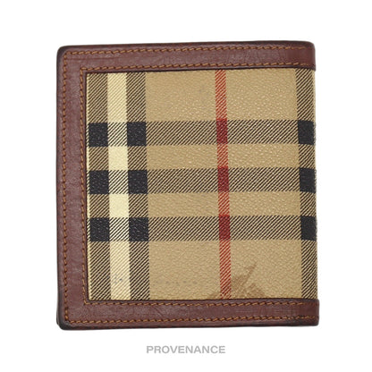 🔴 Burberry Bifold Wallet - Nova Check Brown