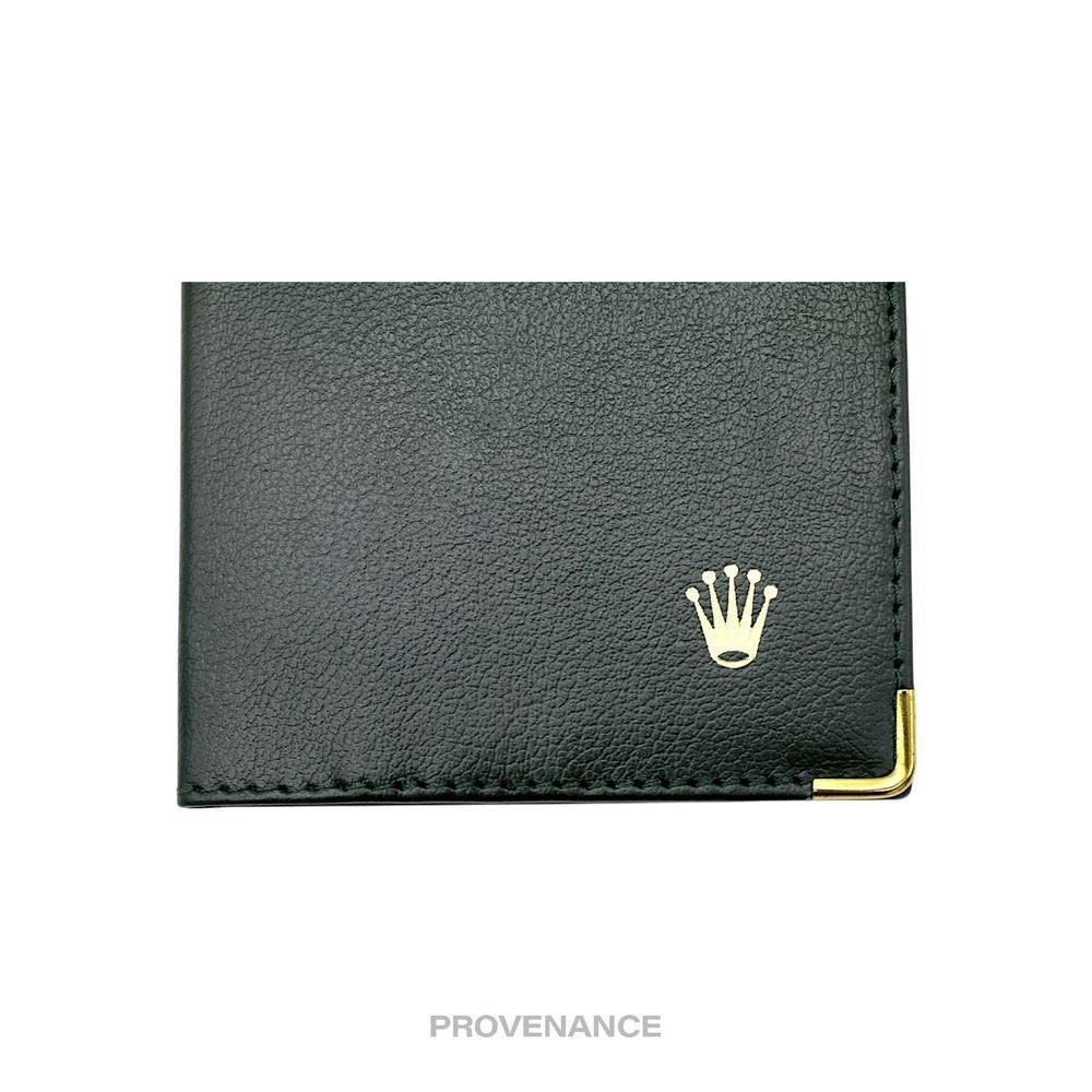 🔴 Rolex Crown Passport Wallet - Forest Green Leather