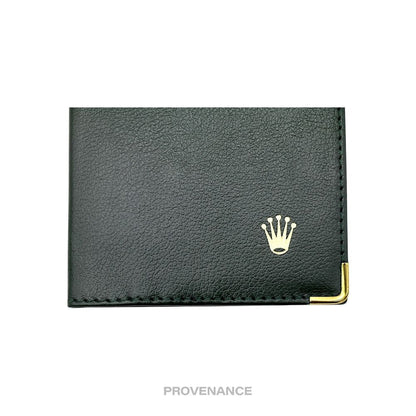 🔴 Rolex Crown Passport Wallet - Forest Green Leather