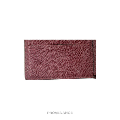 🔴 Givenchy Logo Bifold Wallet - Black Red Grained Leather