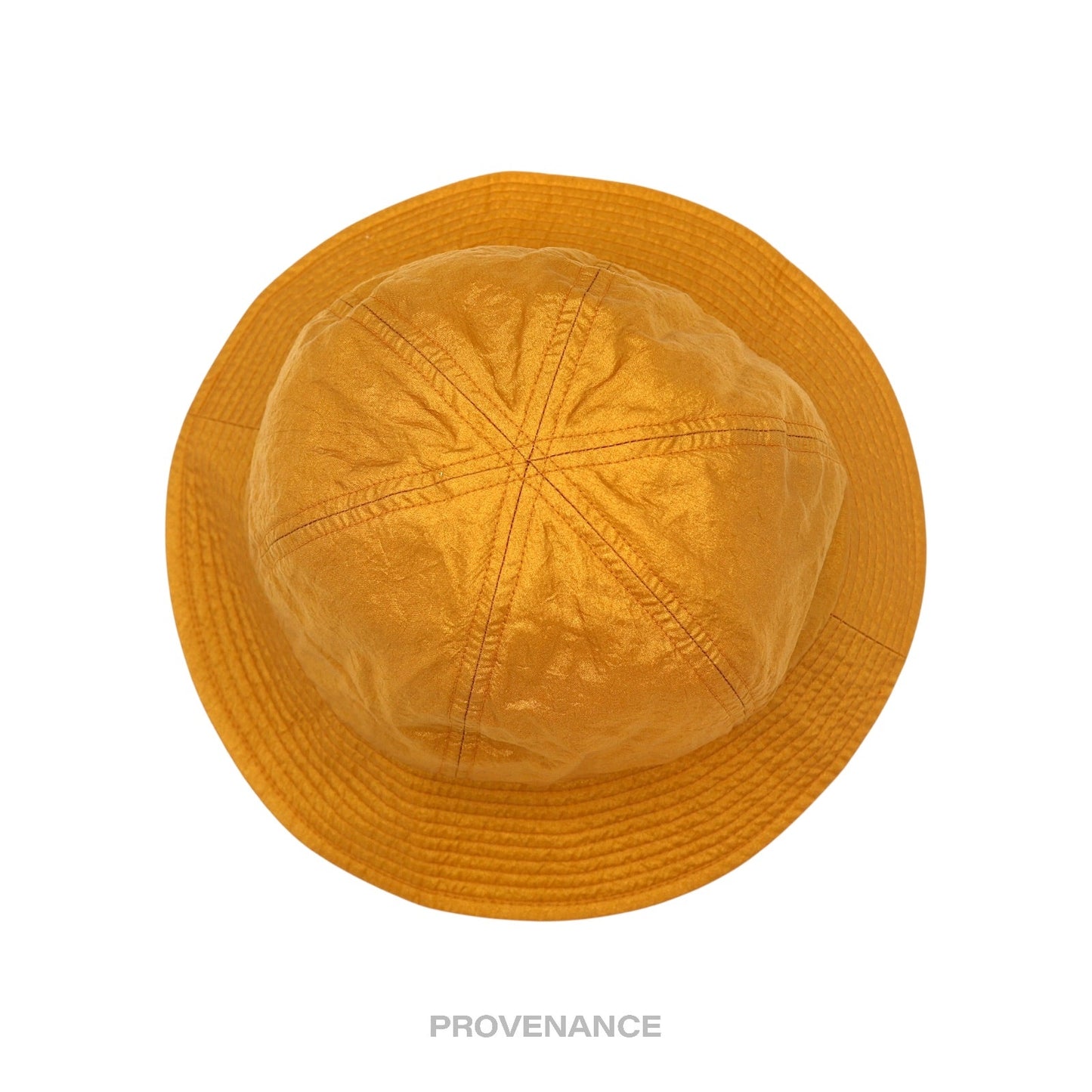 🔴 Balenciaga BB Logo Embroidered Bucket Hat - Golden Ochre