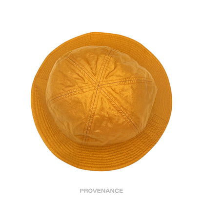 🔴 Balenciaga BB Logo Embroidered Bucket Hat - Golden Ochre