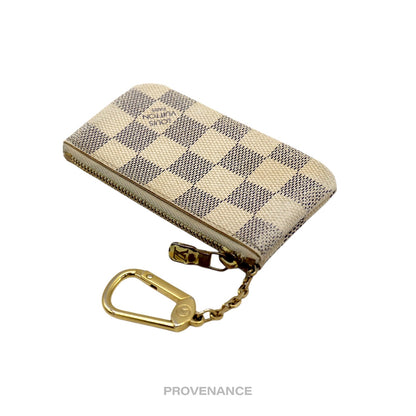 🔴 Louis Vuitton Key Pouch Cles - Damier Azur