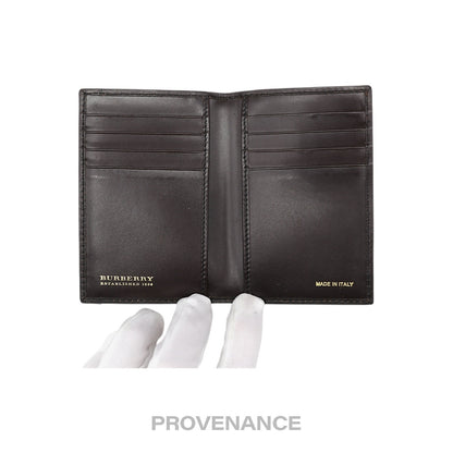 🔴 Burberry Pocket Organizer Wallet - Haymarket Check Brown