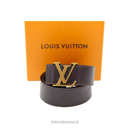 🔴 Louis Vuitton LV Initiales Belt - Utah Leather 40MM 80 32