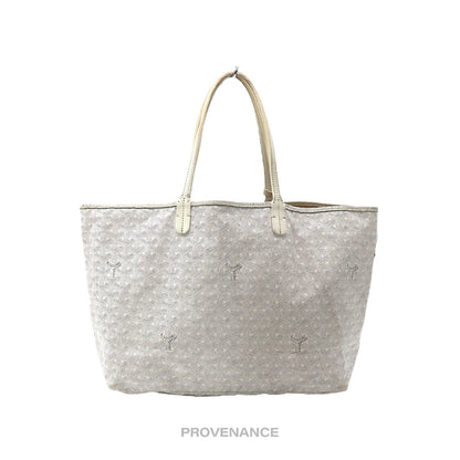 🔴 Goyard St. Louis Tote PM Bag - White Goyardine