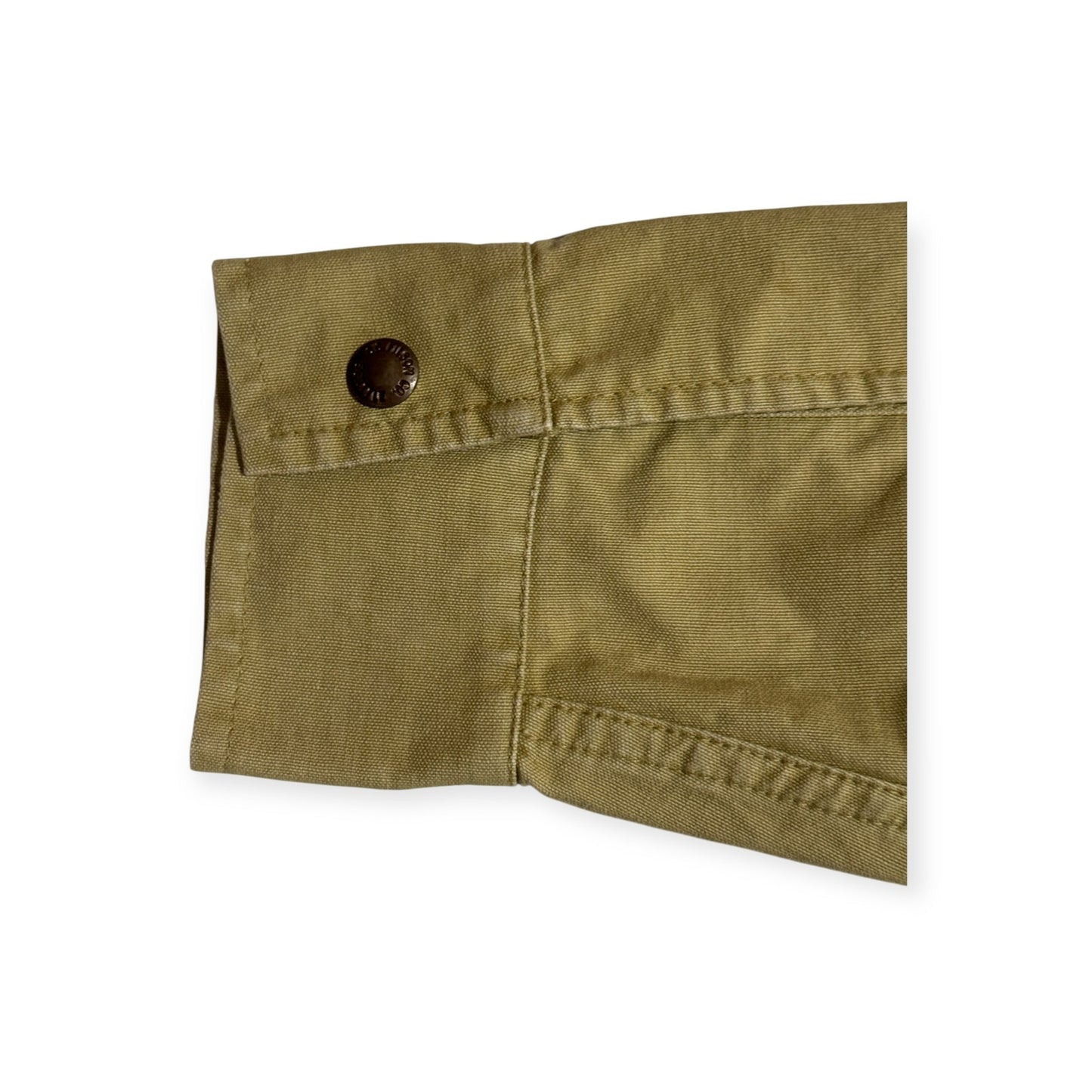 🔴 Filson Dry Tin Cloth Cape Coat 95 Tan USA Vintage SM 38