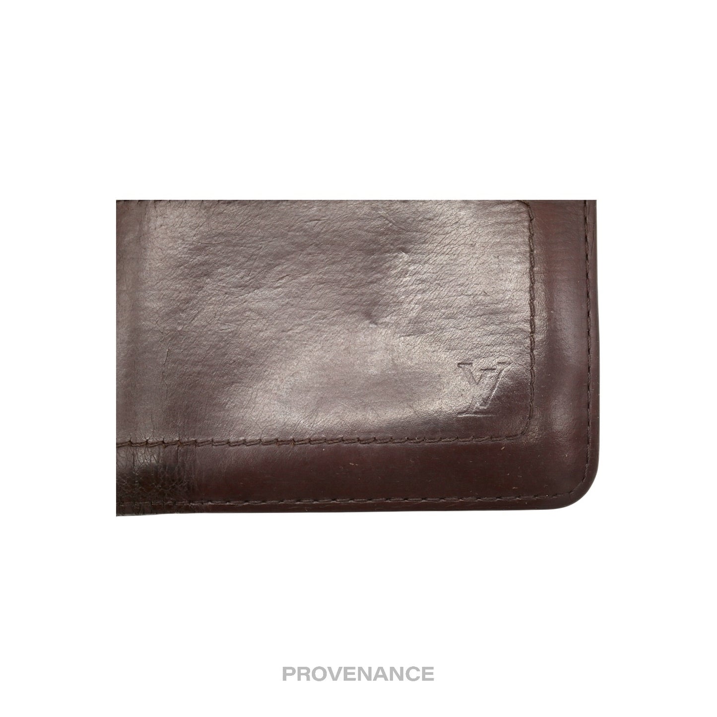 🔴 Louis Vuitton 6CC Bifold Wallet - Utah Brown Leather