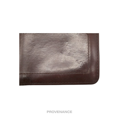 🔴 Louis Vuitton 6CC Bifold Wallet - Utah Brown Leather