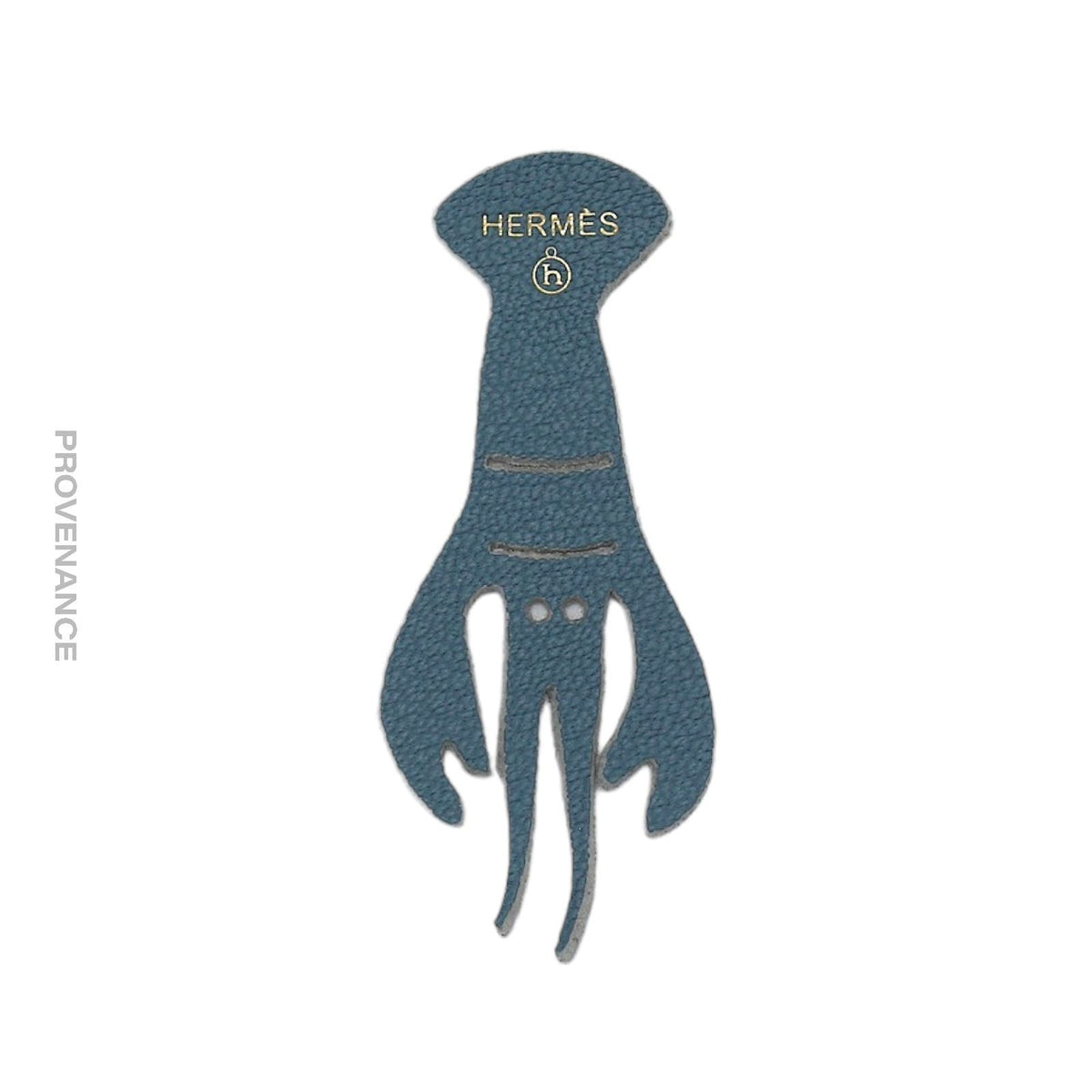 🔴 Hermes Lobster Bag Ribbon Charm - Teal Blue