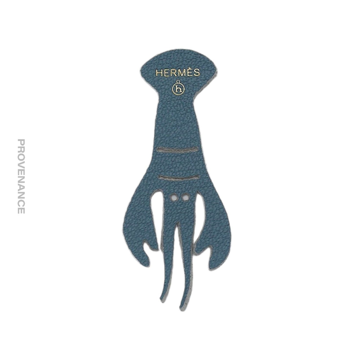 🔴 Hermes Lobster Bag Ribbon Charm - Teal Blue