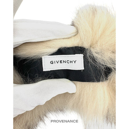 🔴 Givenchy Fur Shawl Scarf - Cream Brown Fox