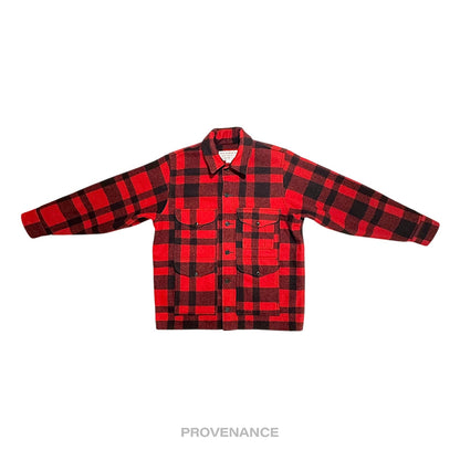 🔴 Filson Mackinaw Wool Cruiser Jacket - Red/Black Plaid 44